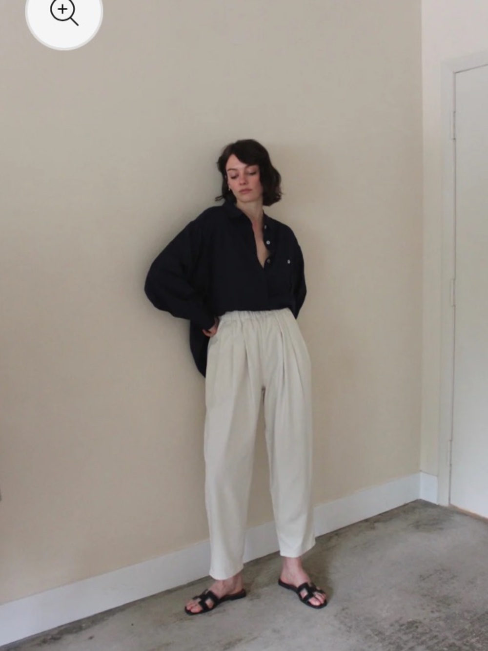 Na Nin Lena Silk Canvas Pant Size Small Cream 25” - Picture 14 of 16